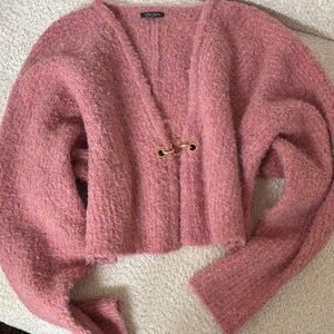 Wild Fable Pink Cardigan with Gold Detail